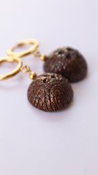 Boucles d'Oreilles Noix de Coco - Collection Sous les Tropiques