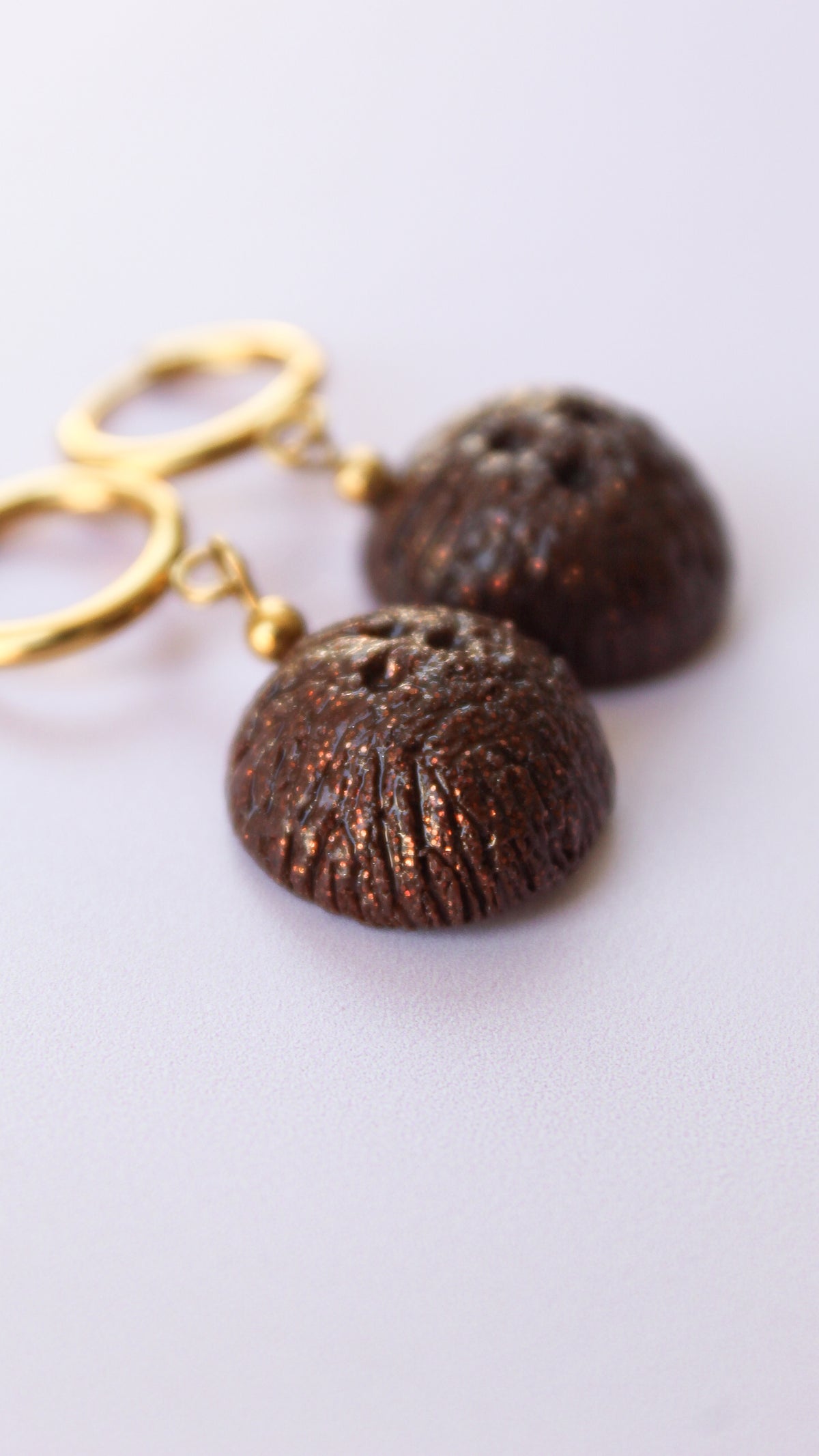 Boucles d'Oreilles Noix de Coco - Collection Sous les Tropiques