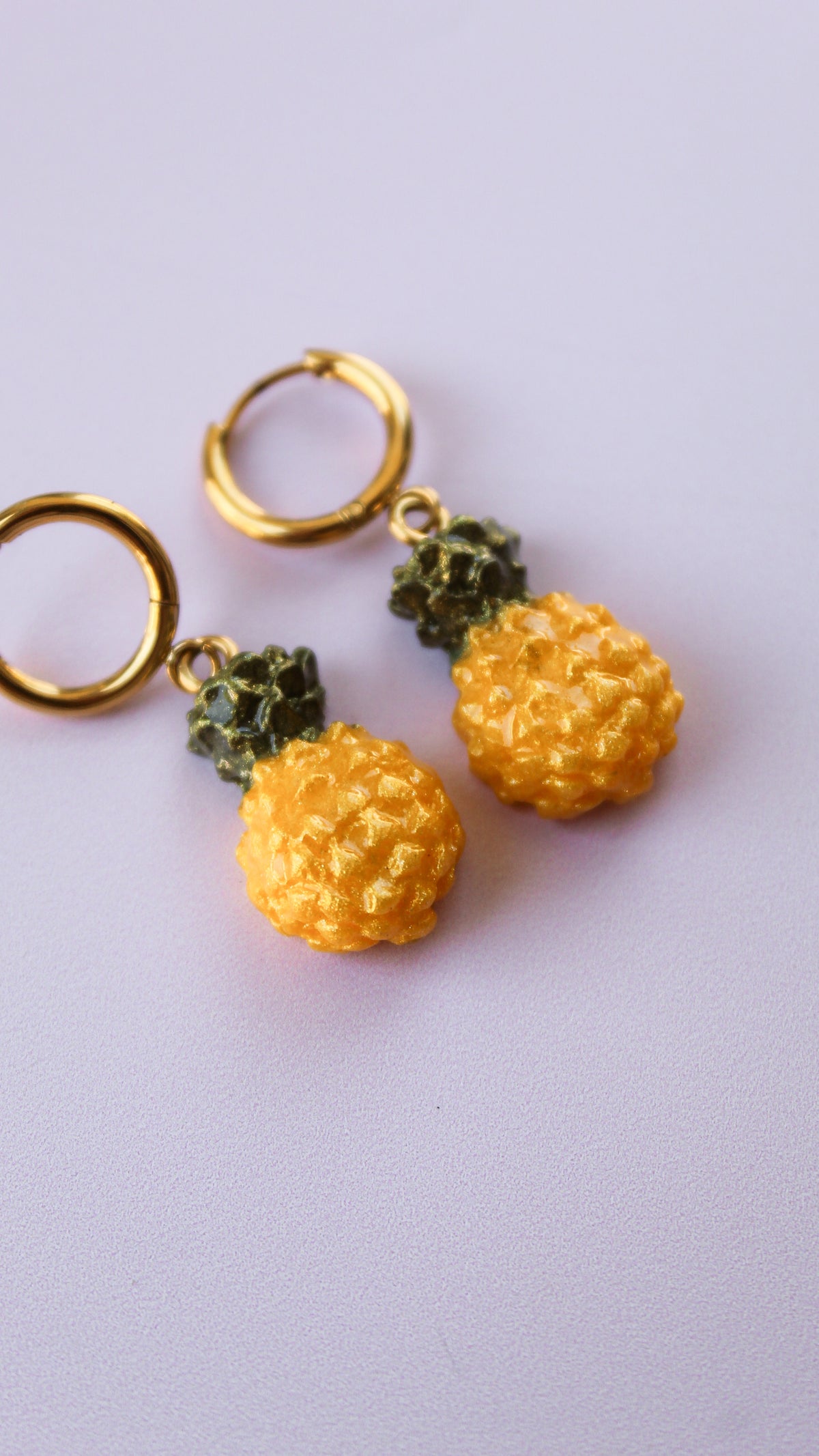 Boucles d'Oreilles Ananas - Collection Sous les Tropiques