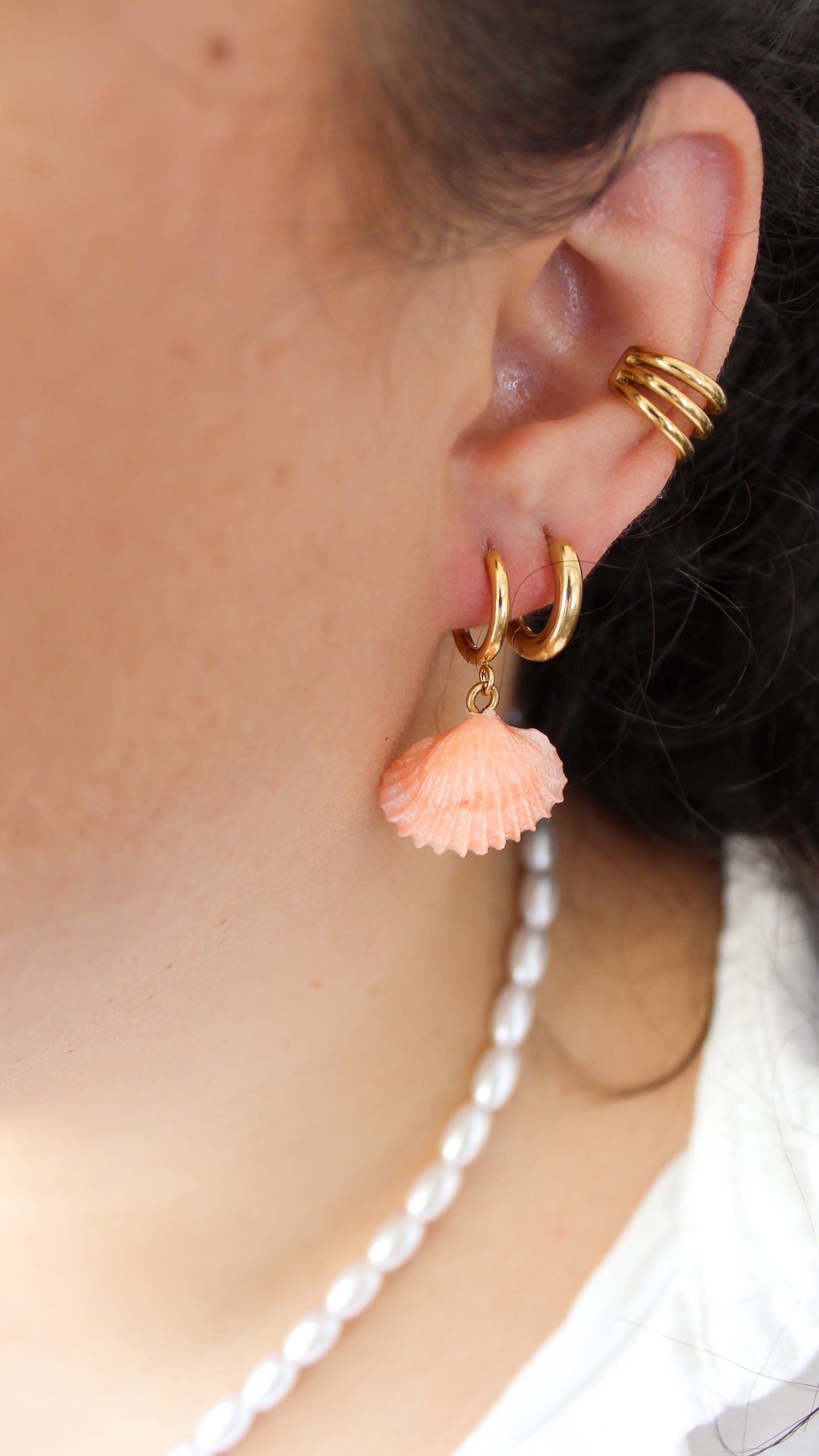Boucles d'Oreilles Coquillage Eden - Collection Sous l'Océan