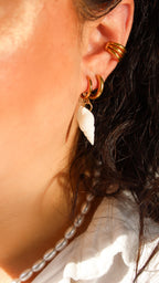 Boucles d'Oreilles Coquillage Spirale - Collection Sous l'Océan