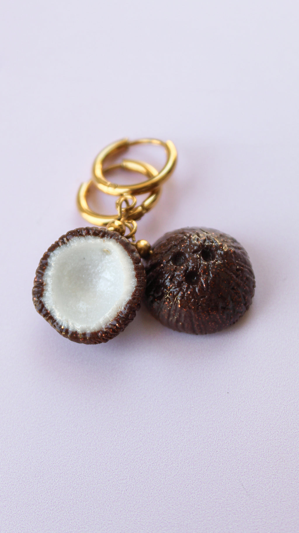 Boucles d'Oreilles Noix de Coco - Collection Sous les Tropiques
