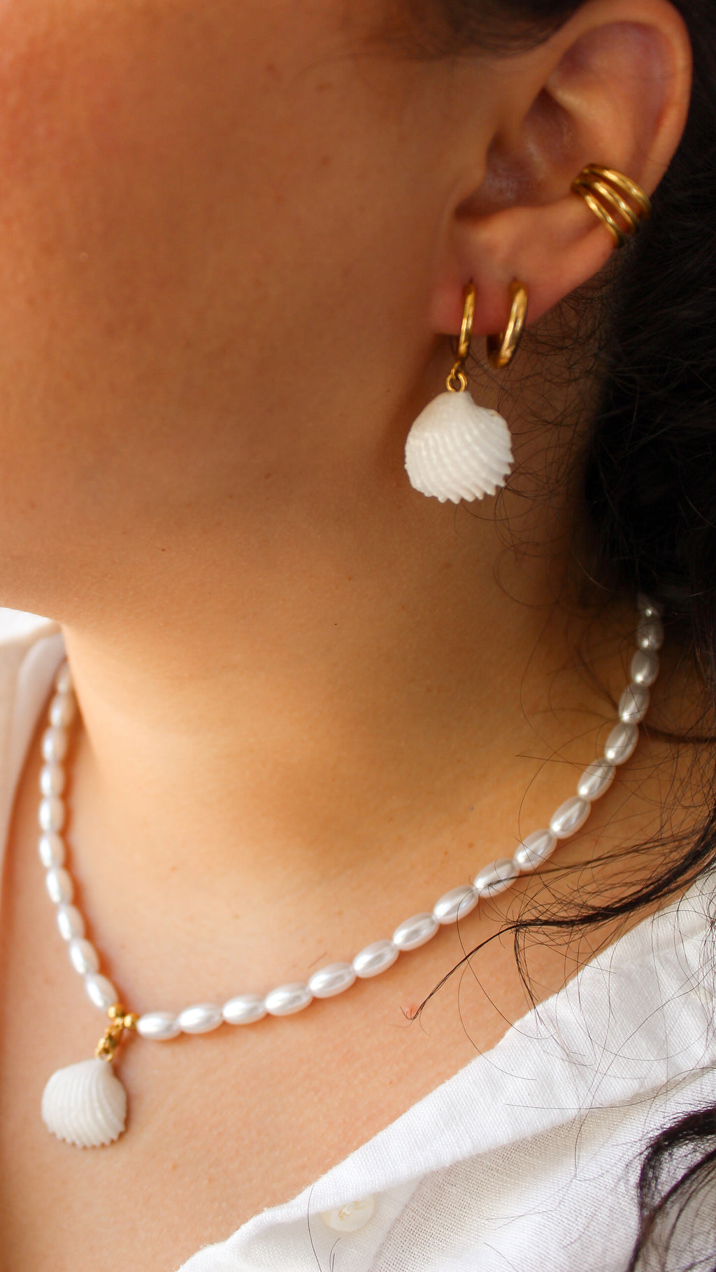 Boucles d'Oreilles Coquillage Eden - Collection Sous l'Océan