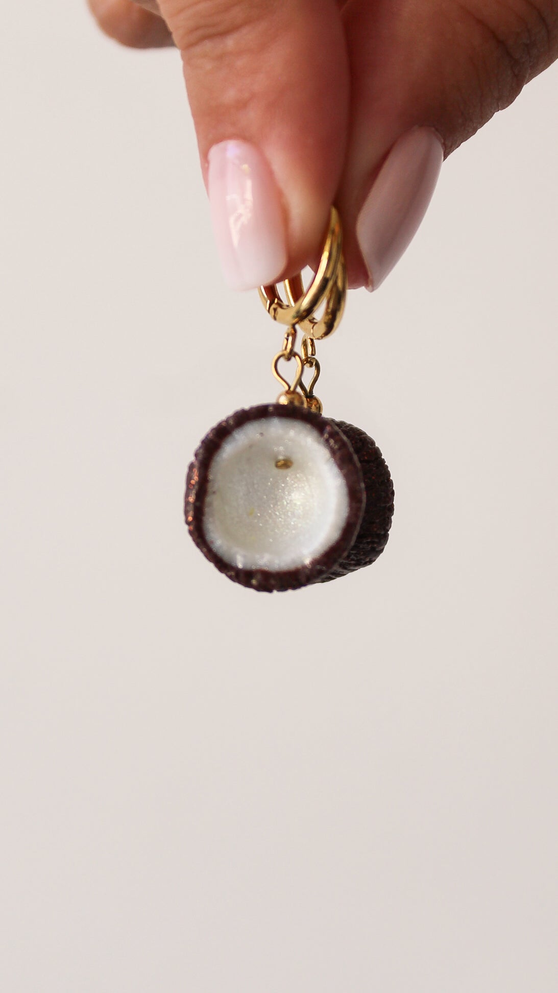 Boucles d'Oreilles Noix de Coco - Collection Sous les Tropiques