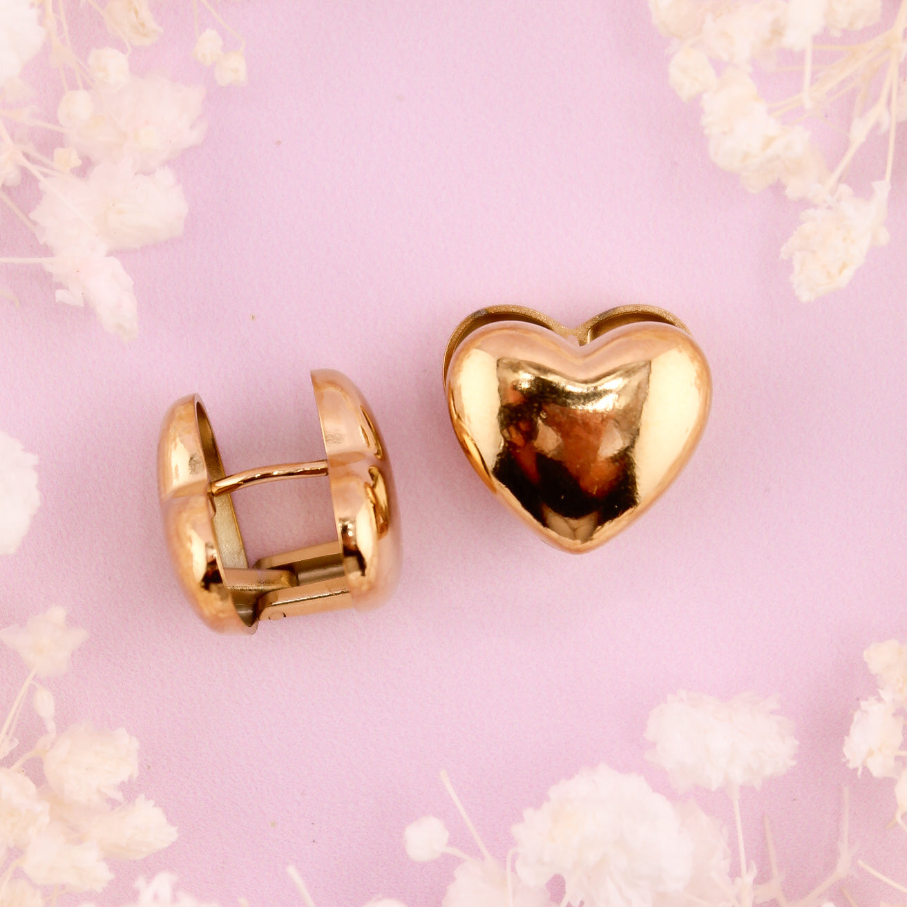 Boucles Coeur Recto/verso - Collection Éveil Sauvage