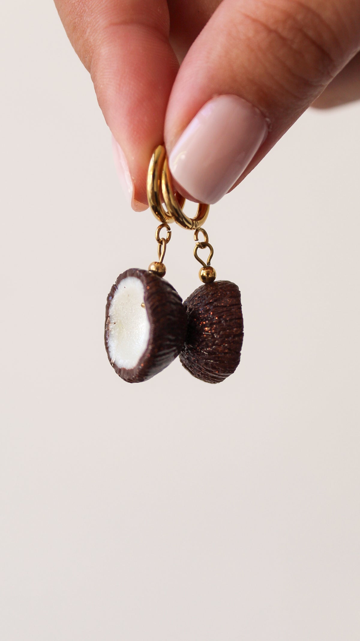 Boucles d'Oreilles Noix de Coco - Collection Sous les Tropiques