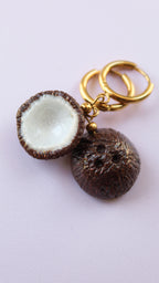 Boucles d'Oreilles Noix de Coco - Collection Sous les Tropiques