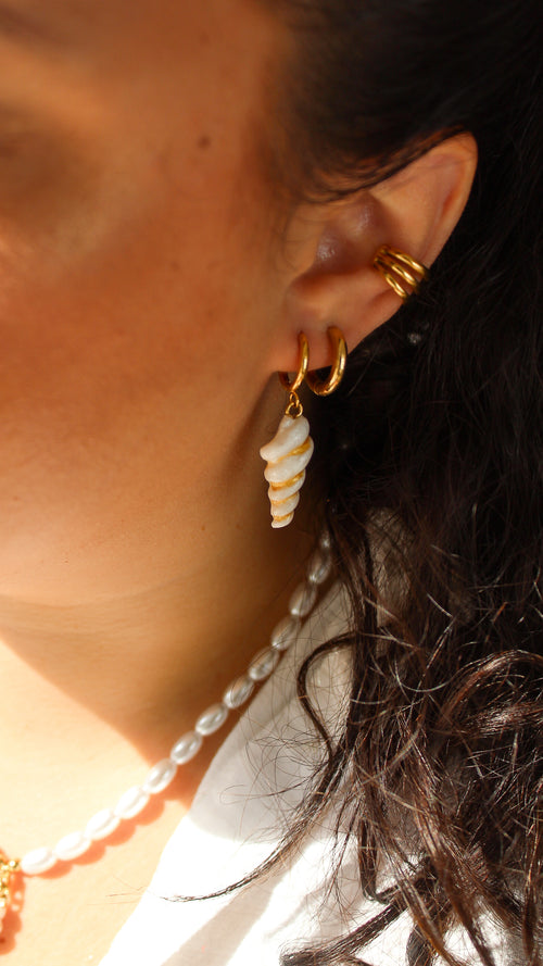 Boucles d'Oreilles Coquillage Alba - Collection Sous l'Océan