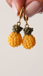 Boucles d'Oreilles Ananas - Collection Sous les Tropiques