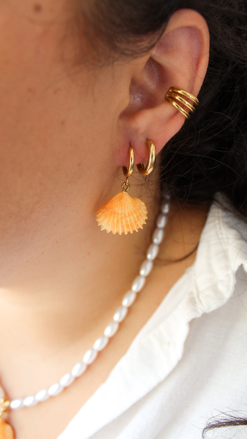 Boucles d'Oreilles Coquillage Eden - Collection Sous l'Océan