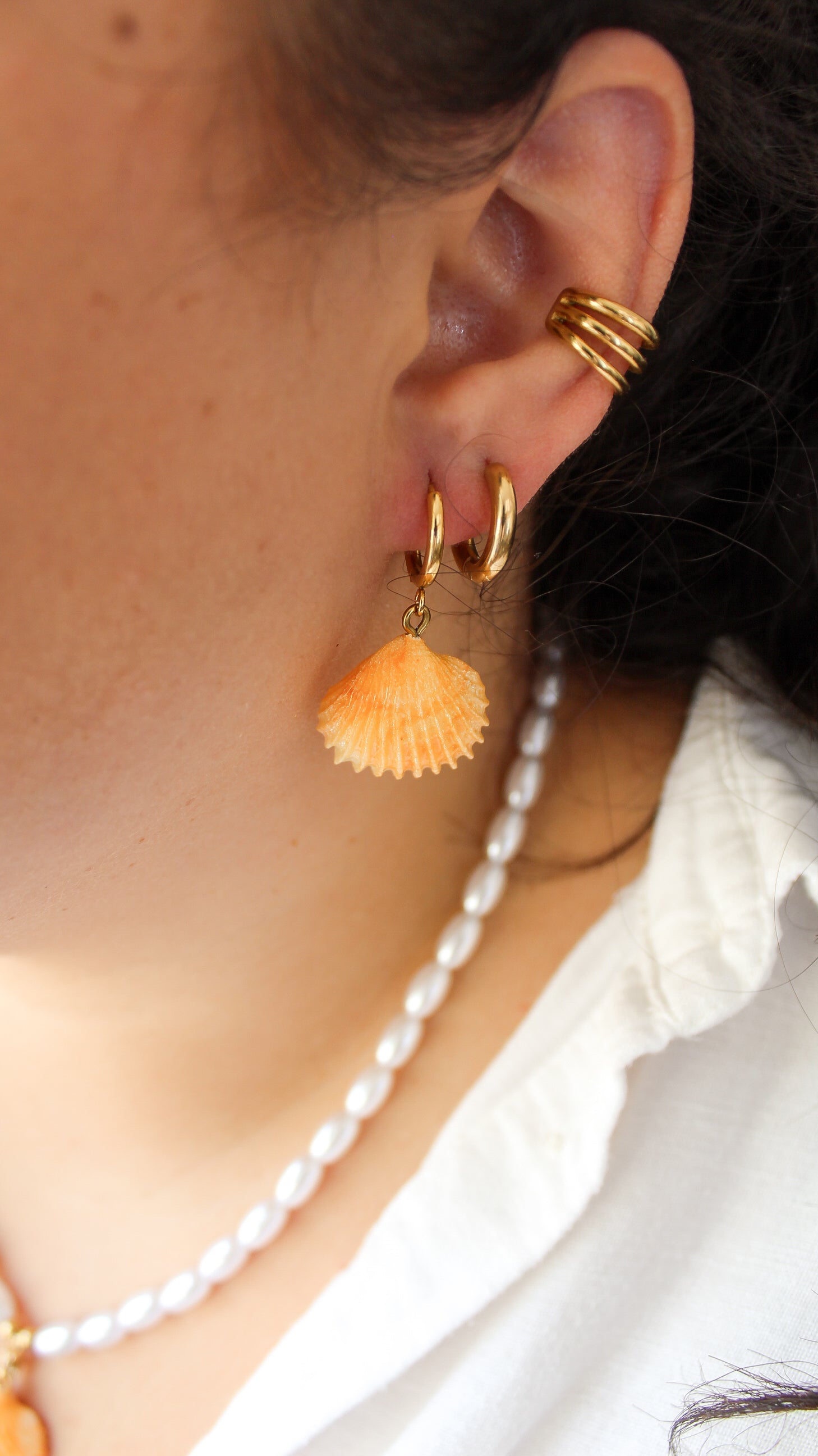 Boucles d'Oreilles Coquillage Eden - Collection Sous l'Océan