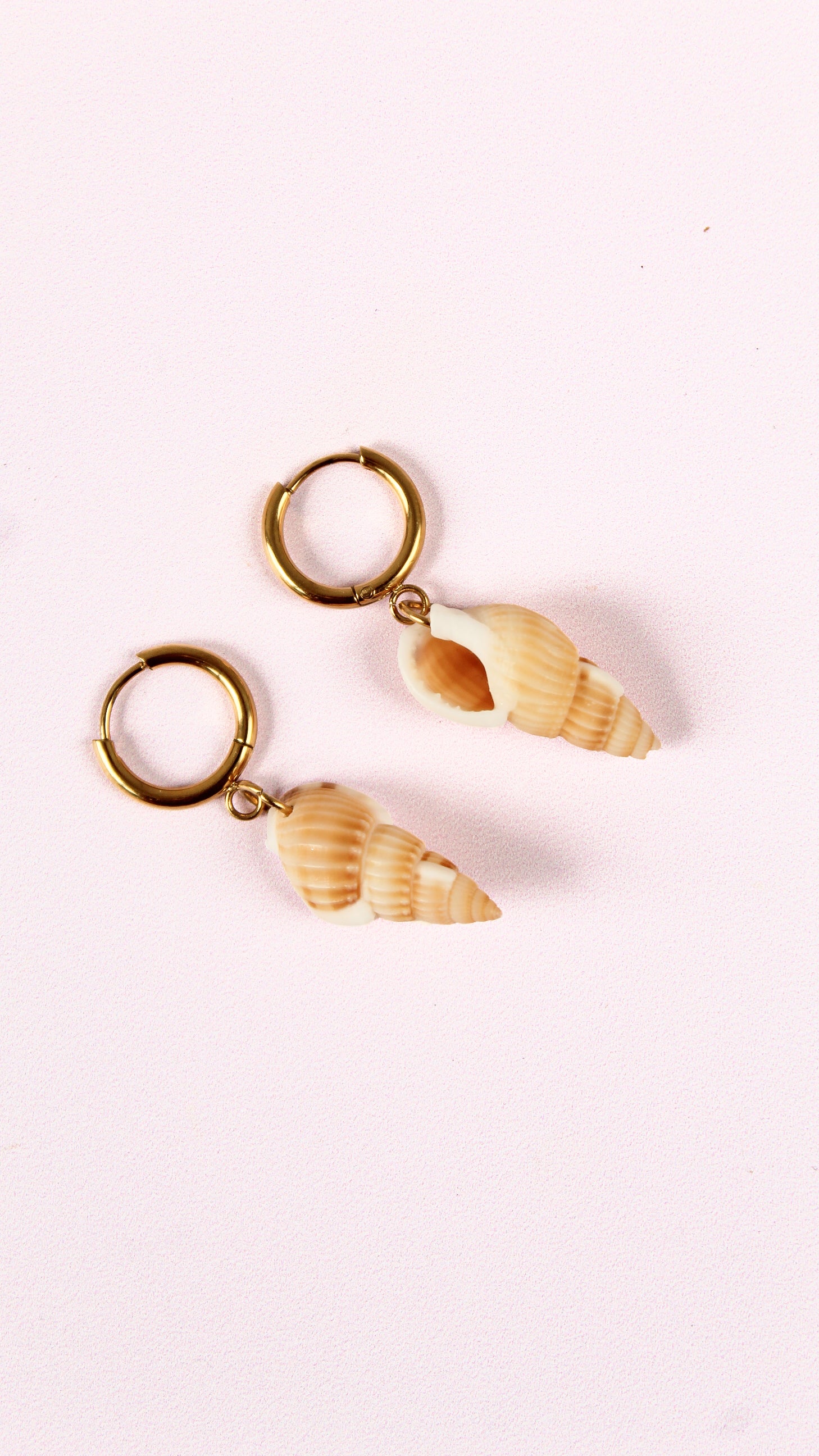 Boucles d'Oreilles Coquillage Spirale - Collection Sous l'Océan