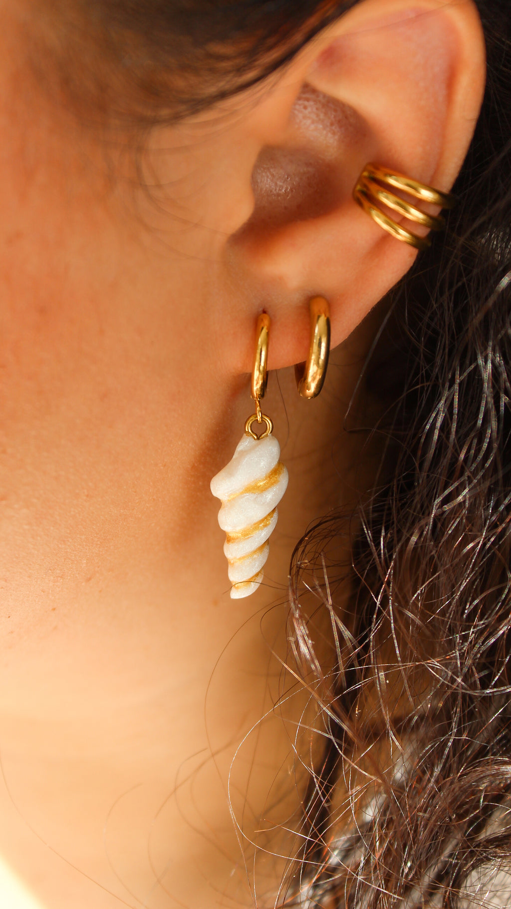 Boucles d'Oreilles Coquillage Alba - Collection Sous l'Océan