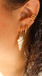 Boucles d'Oreilles Coquillage Alba - Collection Sous l'Océan