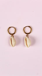 Boucles d'Oreilles Coquillage Cauri - Collection Sous l'Océan