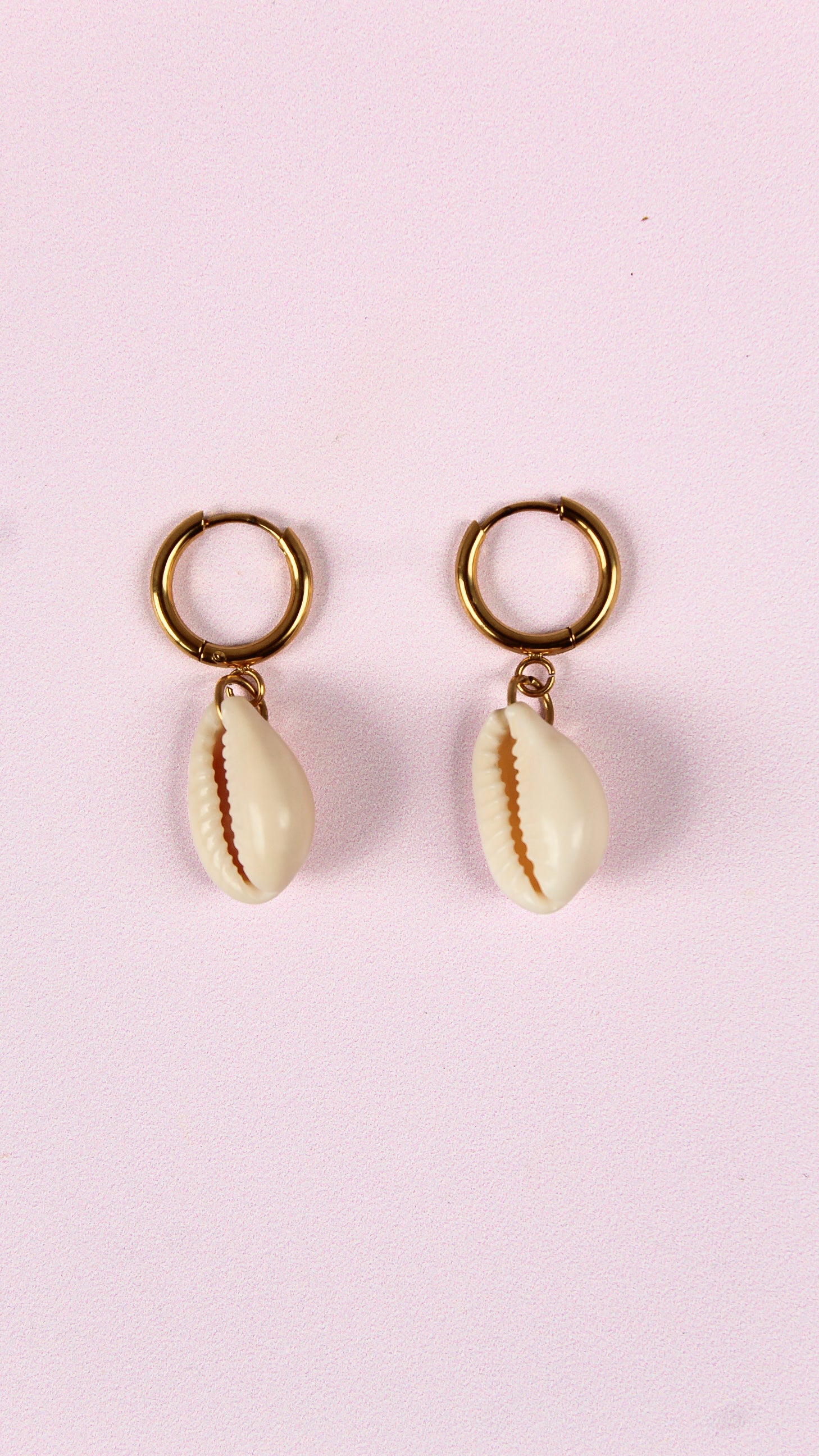 Boucles d'Oreilles Coquillage Cauri - Collection Sous l'Océan