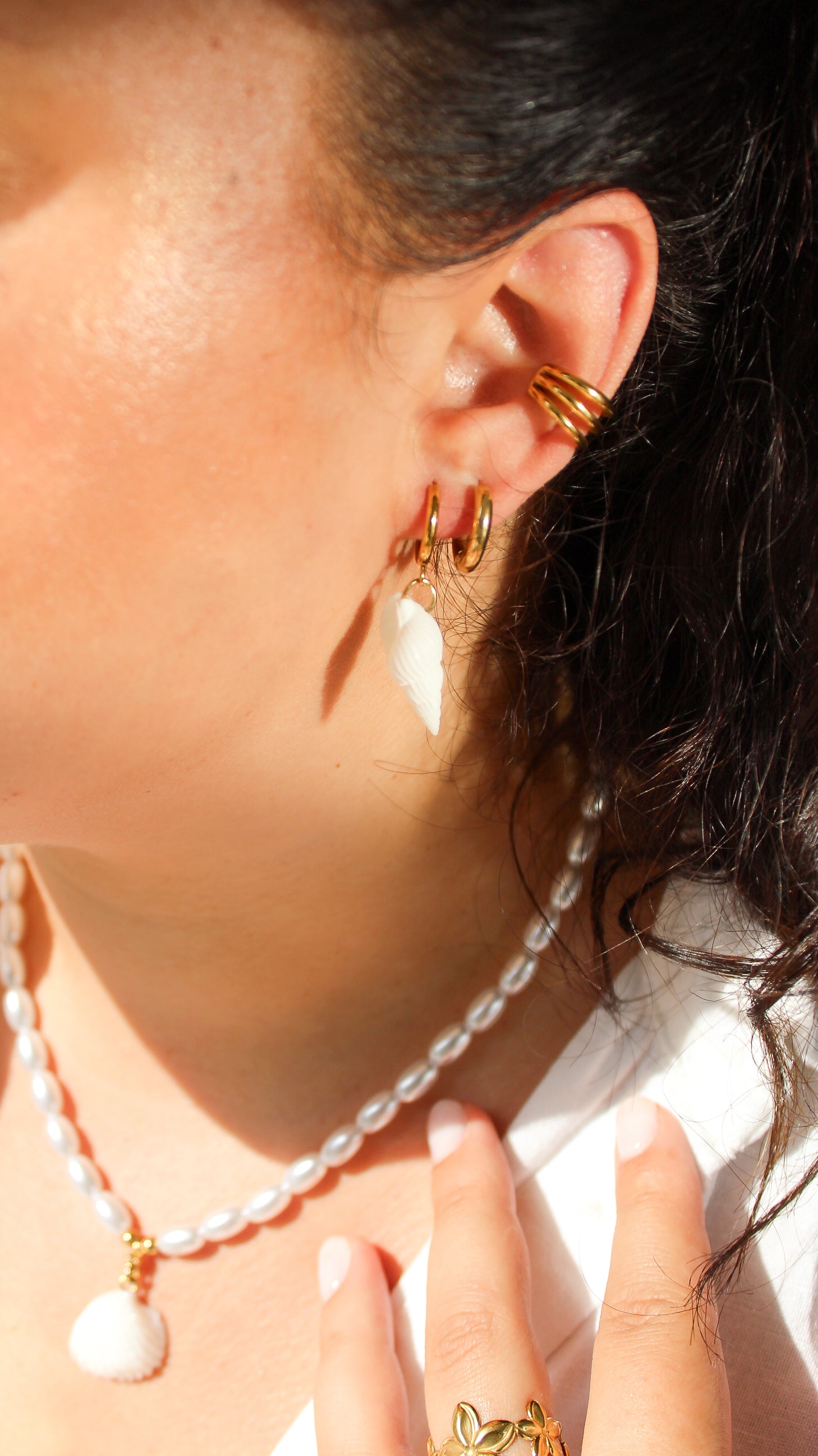 Boucles d'Oreilles Coquillage Spirale - Collection Sous l'Océan