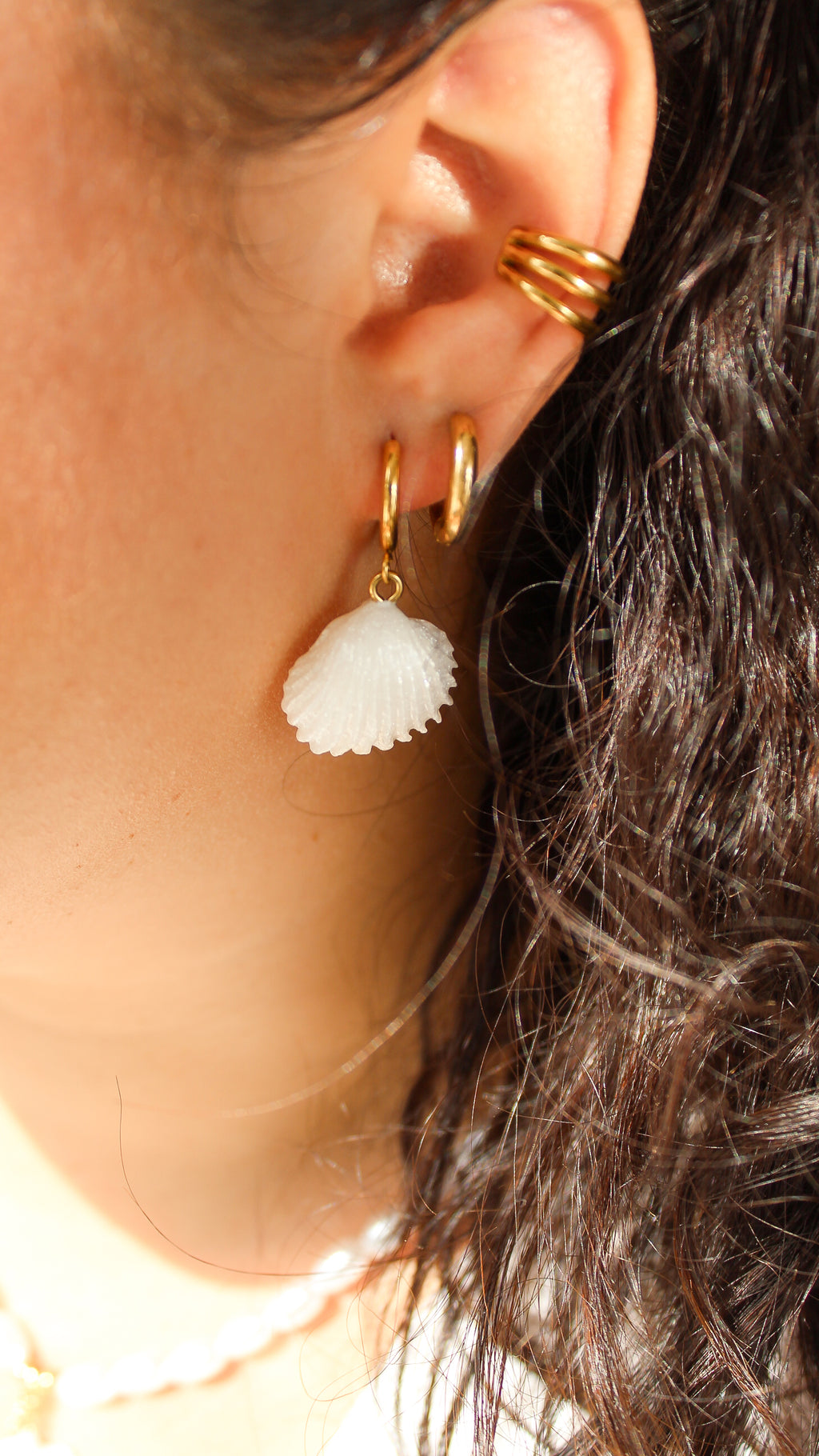 Boucles d'Oreilles Coquillage Eden - Collection Sous l'Océan